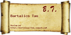 Bartalics Tas névjegykártya